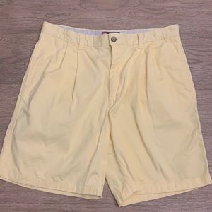 Chaps Yellow Pleated Shorts